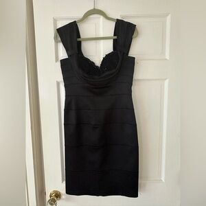 Black silky dress